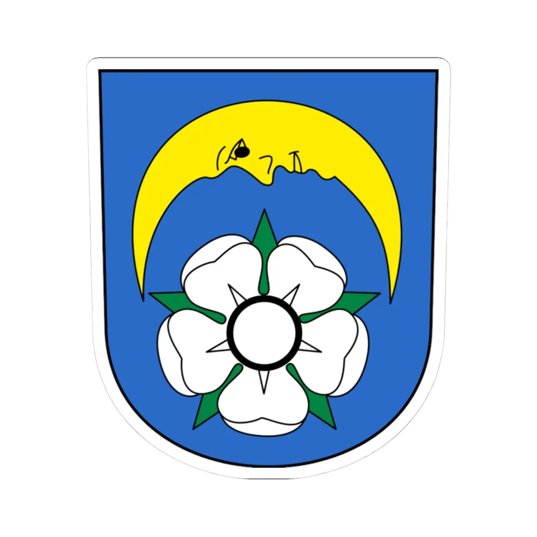 Neerach-blazon (Switzerland) (Coat of Arms) STICKER Vinyl Kiss-Cut Decal 3 Inch White - The Sticker Space