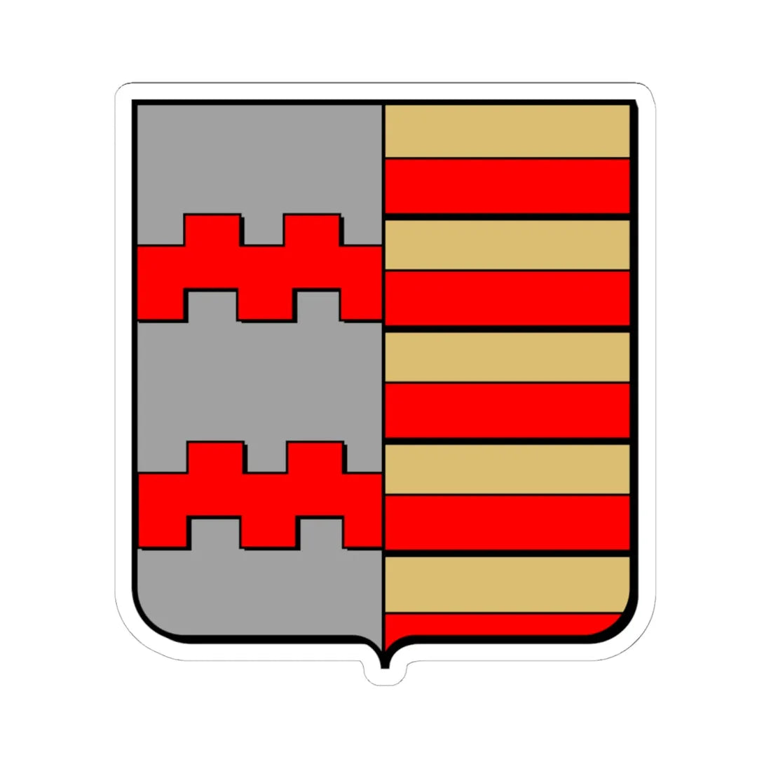 Neerpelt coa (Belgium) (Coat of Arms) STICKER Vinyl Kiss-Cut Decal 6 Inch White - The Sticker Space