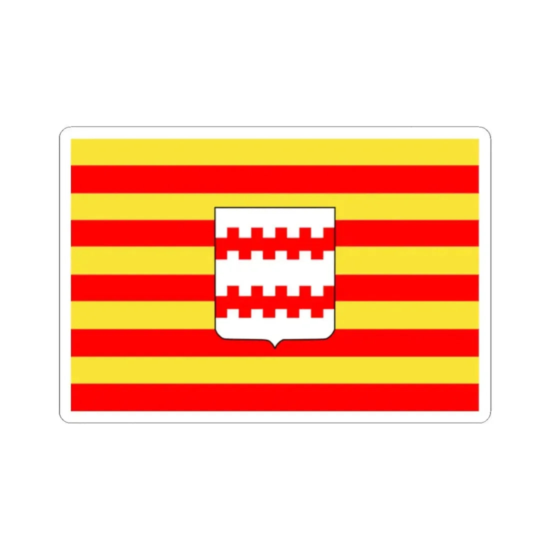 Neerpelt vlag (Belgium) STICKER Vinyl Kiss-Cut Decal 2 Inch White - The Sticker Space