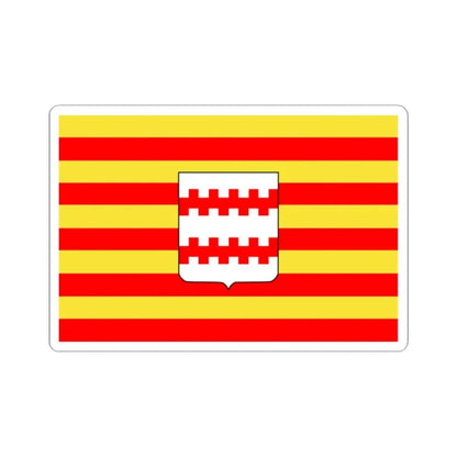 Neerpelt vlag (Belgium) STICKER Vinyl Kiss-Cut Decal 2 Inch White - The Sticker Space