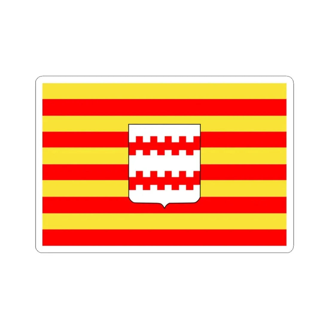Neerpelt vlag (Belgium) STICKER Vinyl Kiss-Cut Decal 3 Inch White - The Sticker Space
