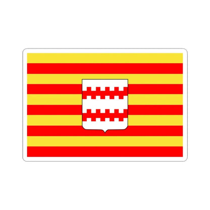 Neerpelt vlag (Belgium) STICKER Vinyl Kiss-Cut Decal 3 Inch White - The Sticker Space
