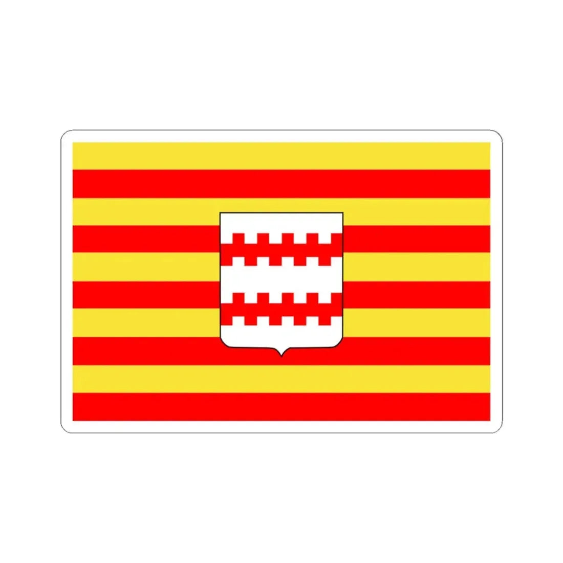 Neerpelt vlag (Belgium) STICKER Vinyl Kiss-Cut Decal 4 Inch White - The Sticker Space