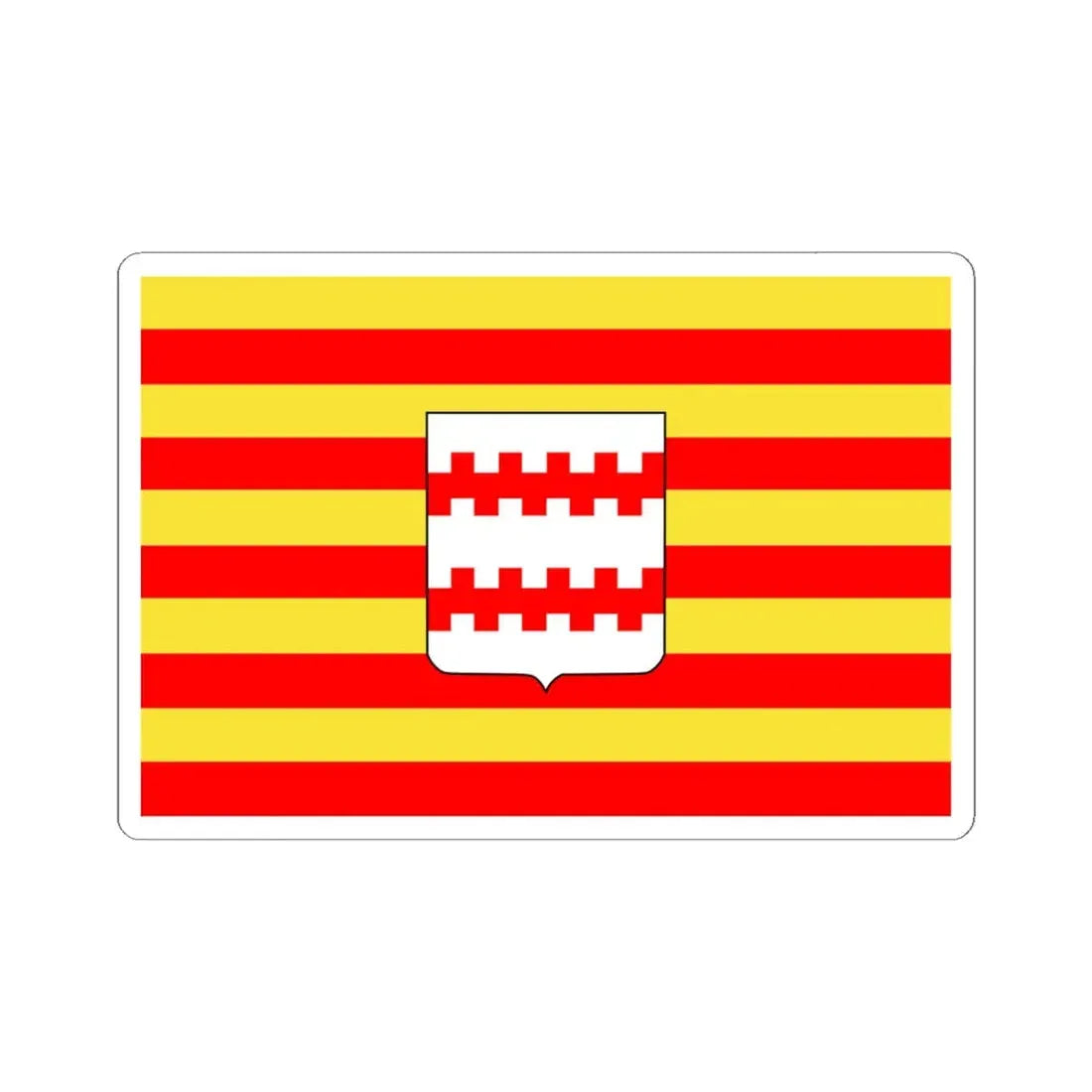 Neerpelt vlag (Belgium) STICKER Vinyl Kiss-Cut Decal 6 Inch White - The Sticker Space
