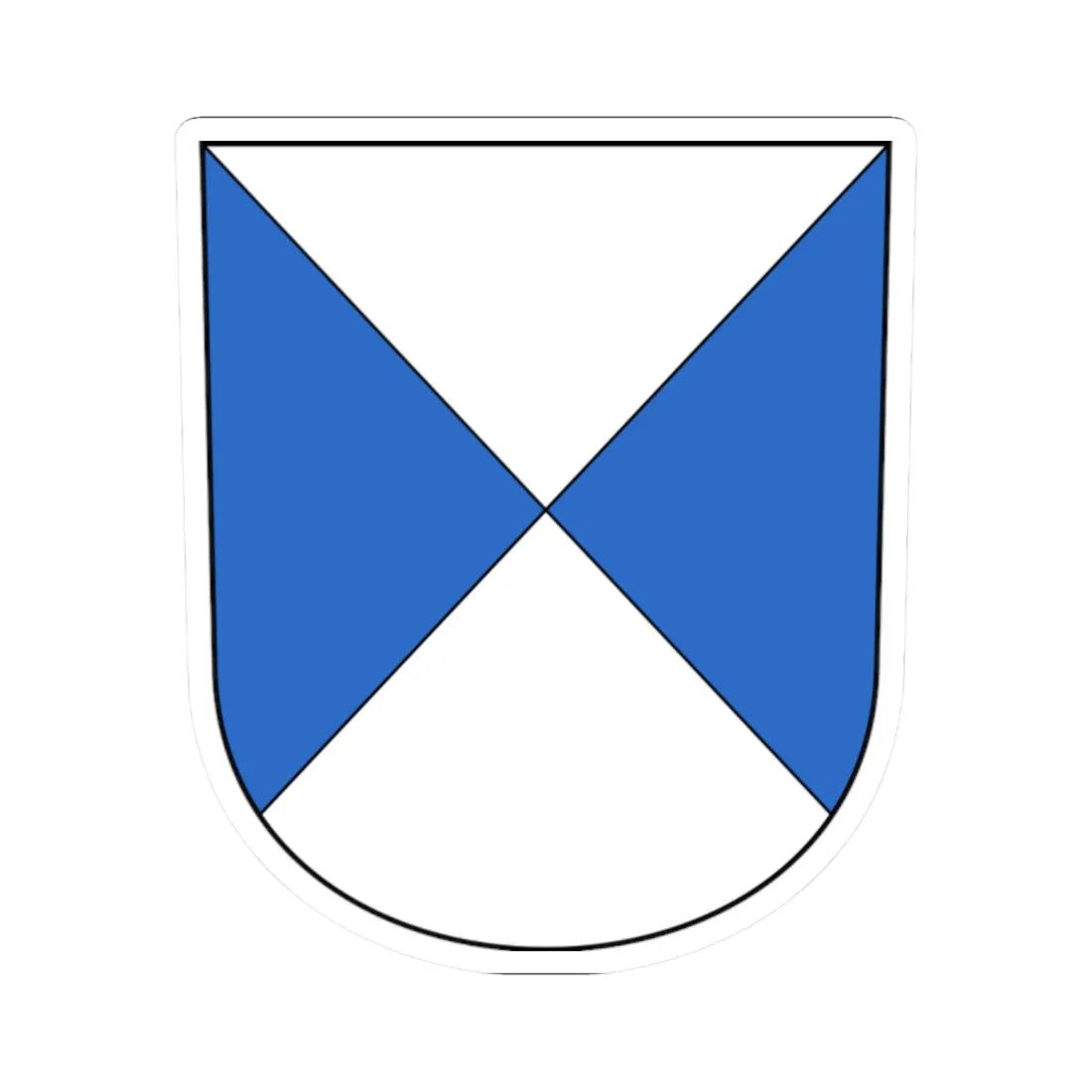 Neftenbach-blazon (Switzerland) (Coat of Arms) STICKER Vinyl Kiss-Cut Decal 2 Inch White - The Sticker Space