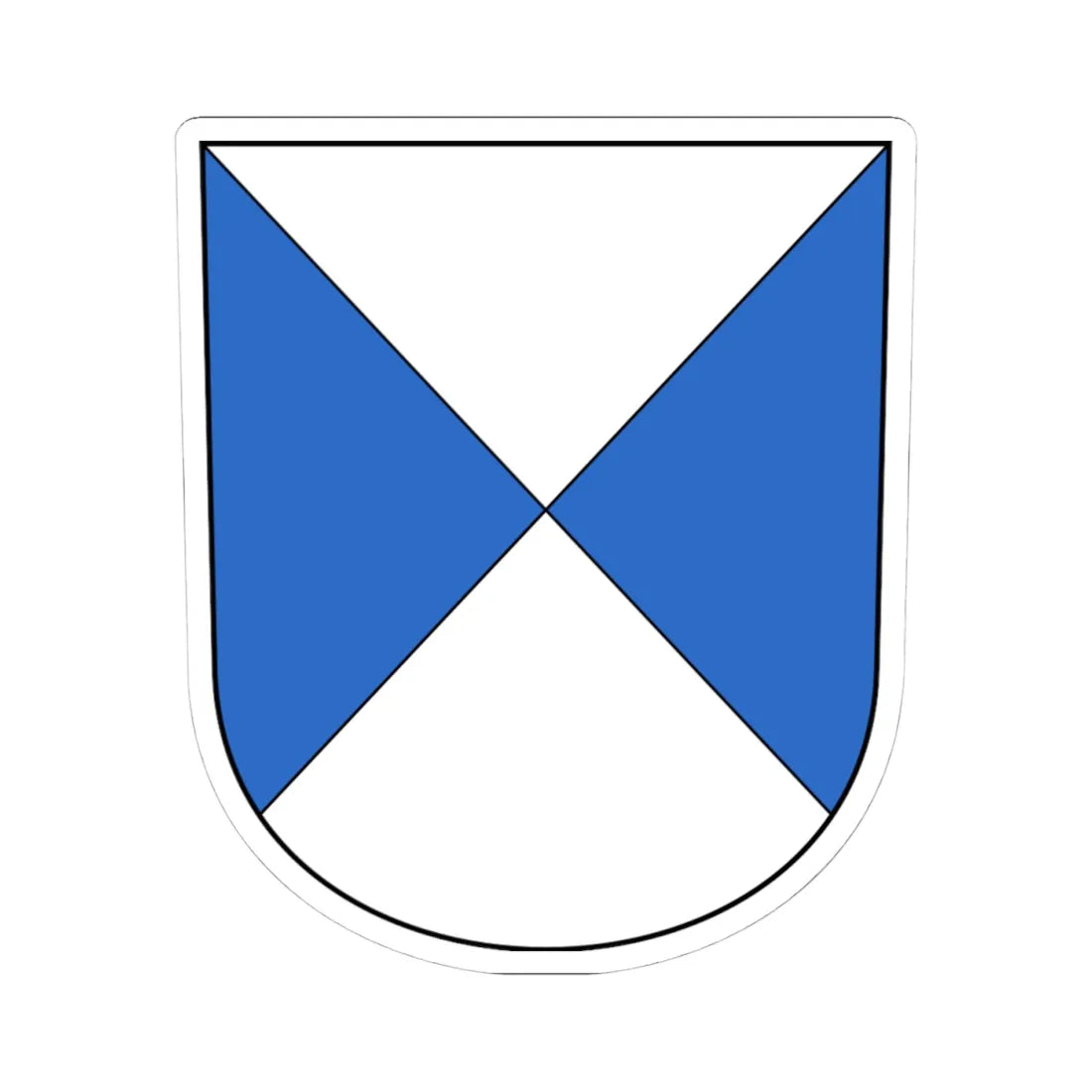 Neftenbach-blazon (Switzerland) (Coat of Arms) STICKER Vinyl Kiss-Cut Decal 4 Inch White - The Sticker Space