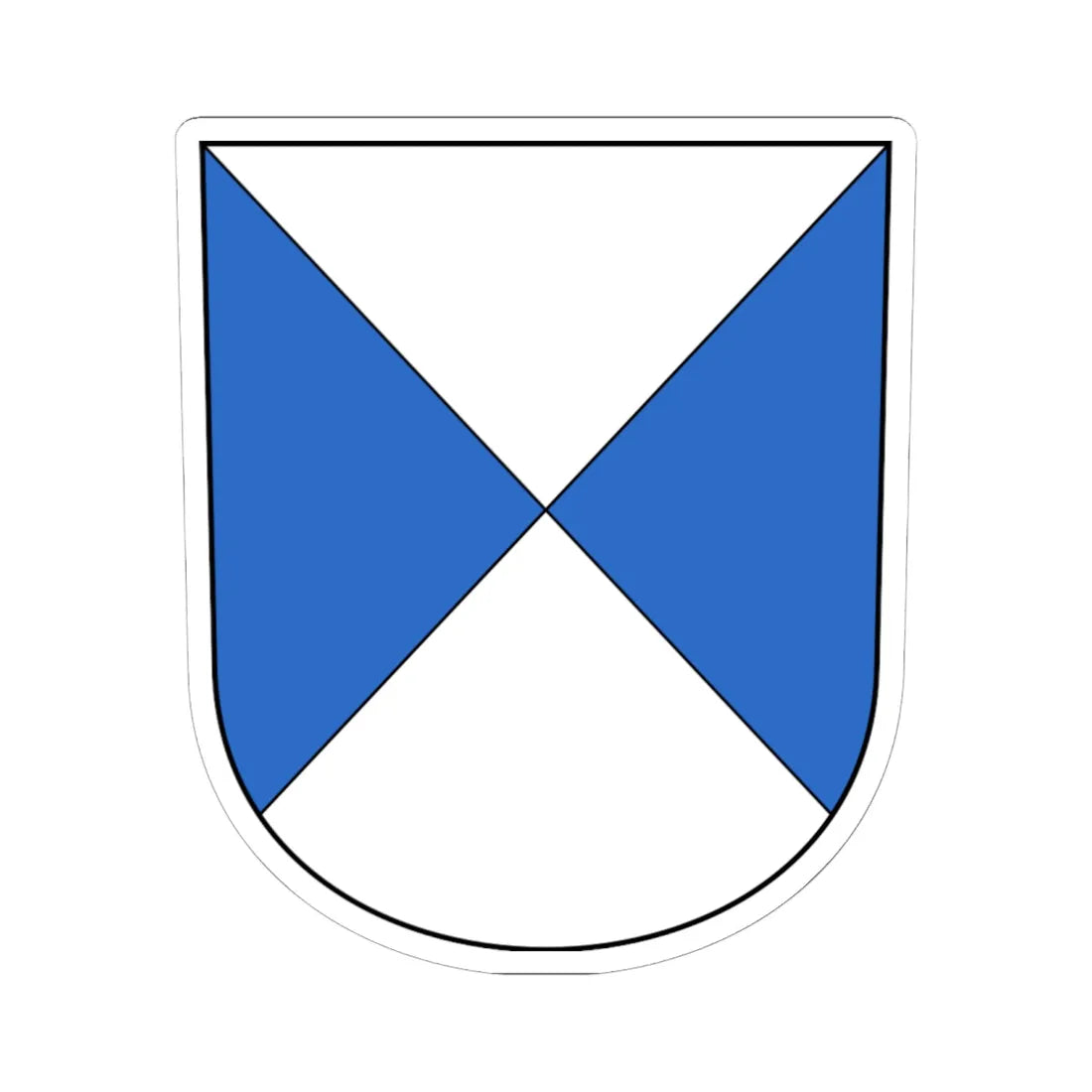 Neftenbach-blazon (Switzerland) (Coat of Arms) STICKER Vinyl Kiss-Cut Decal 6 Inch White - The Sticker Space