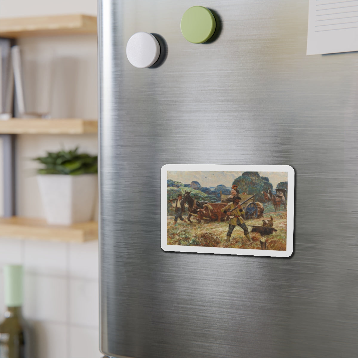 Neighbor Sam and the Lawman, 1942 (Magazine Illustration) Refrigerator Magnet-The Sticker Space