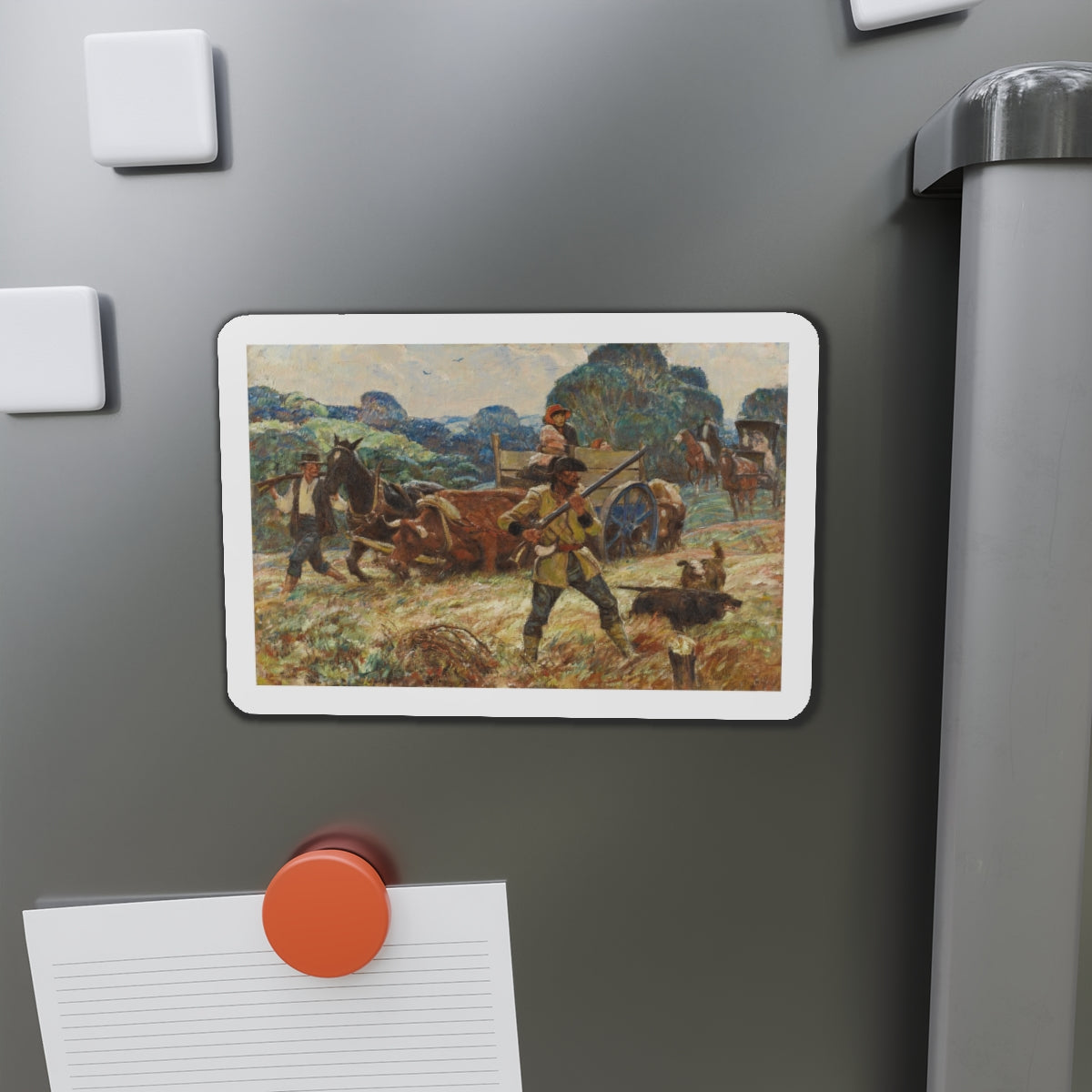 Neighbor Sam and the Lawman, 1942 (Magazine Illustration) Refrigerator Magnet-The Sticker Space