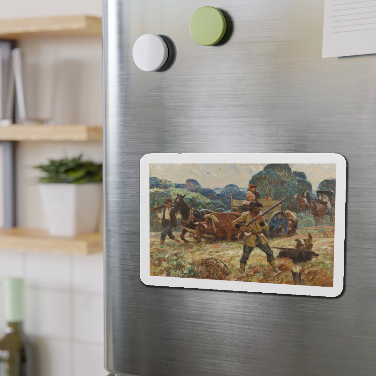 Neighbor Sam and the Lawman, 1942 (Magazine Illustration) Refrigerator Magnet-The Sticker Space