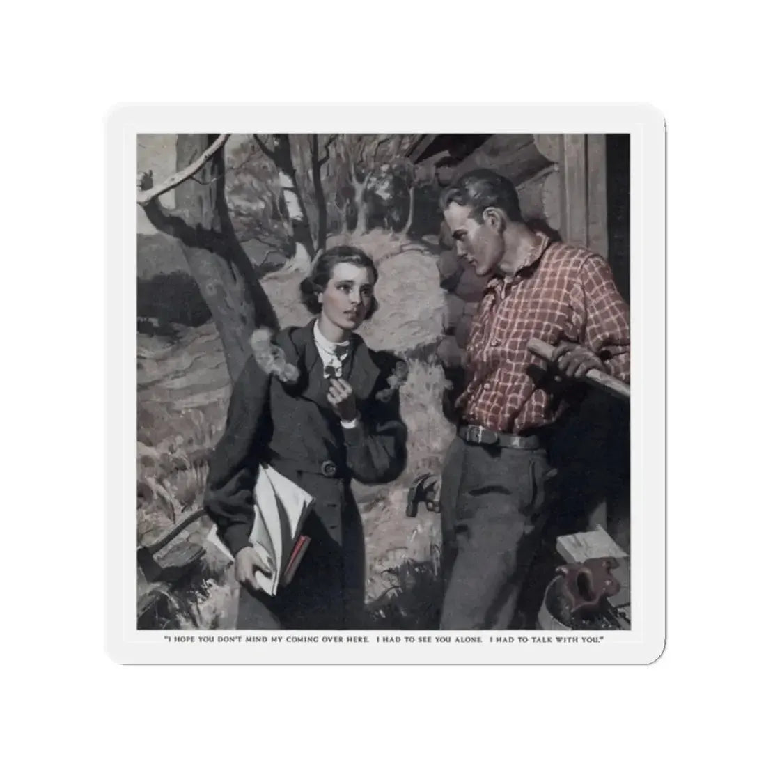 Neighbor to the Sky (1), Redbook, December 1936 (Magazine Illustration) Refrigerator Magnet - The Sticker Space