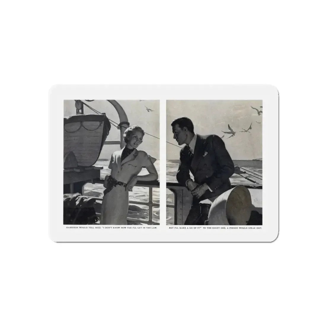 Neighbor to the Sky (2), Redbook, December 1936 (Magazine Illustration) Refrigerator Magnet 5 Inch - The Sticker Space