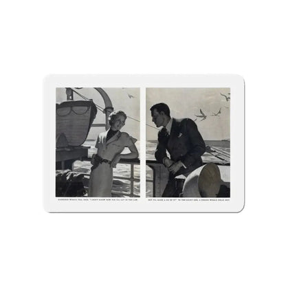 Neighbor to the Sky (2), Redbook, December 1936 (Magazine Illustration) Refrigerator Magnet 5 Inch - The Sticker Space