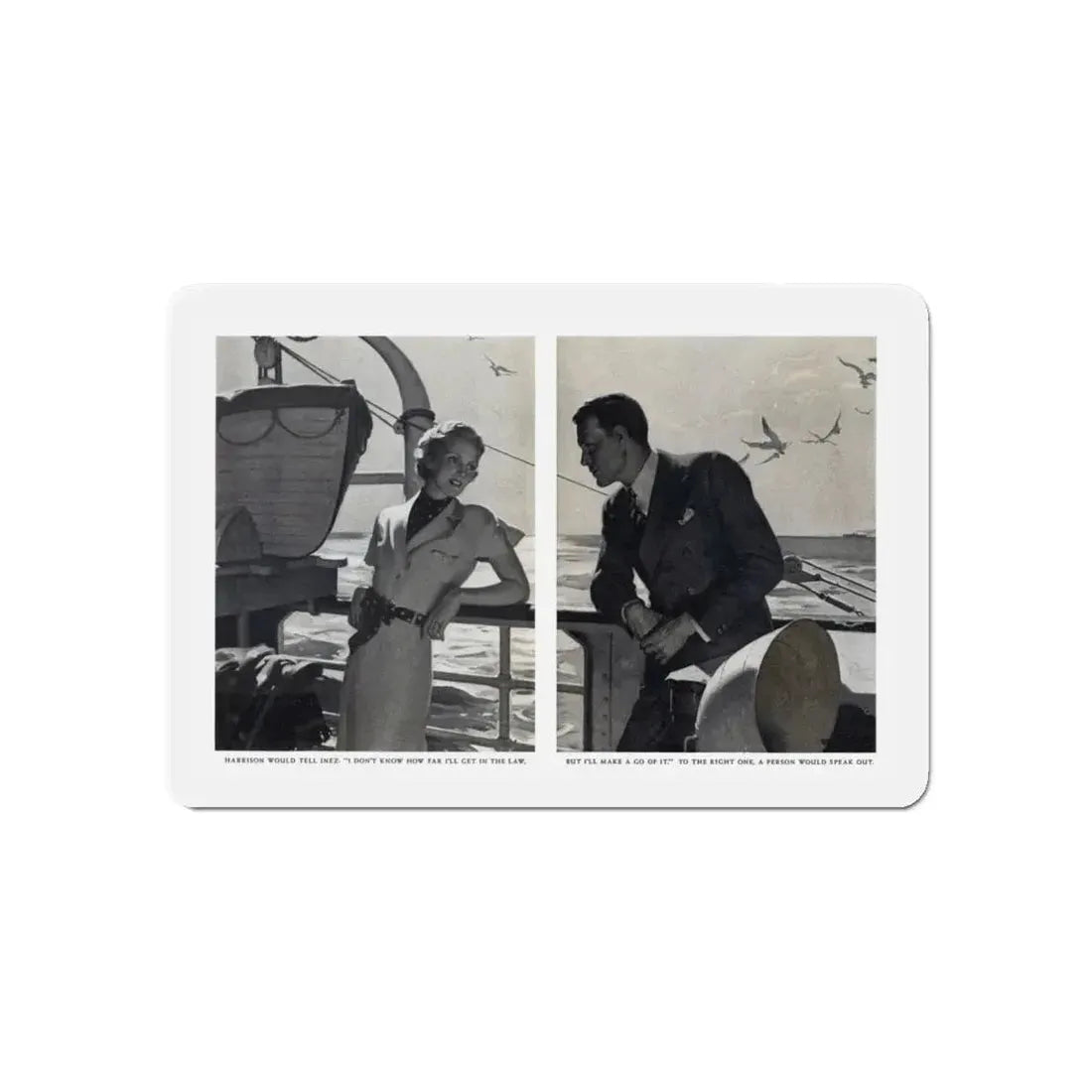 Neighbor to the Sky (2), Redbook, December 1936 (Magazine Illustration) Refrigerator Magnet - The Sticker Space