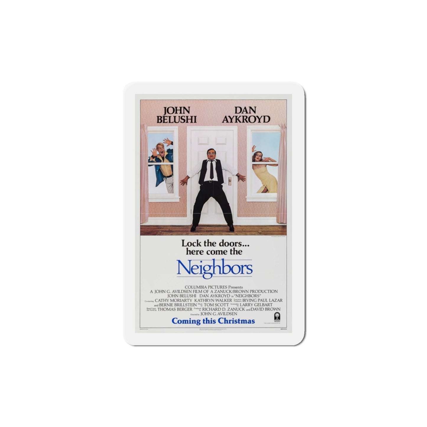 Neighbors 1981 Movie Poster Die-Cut Magnet-3" x 3"-The Sticker Space