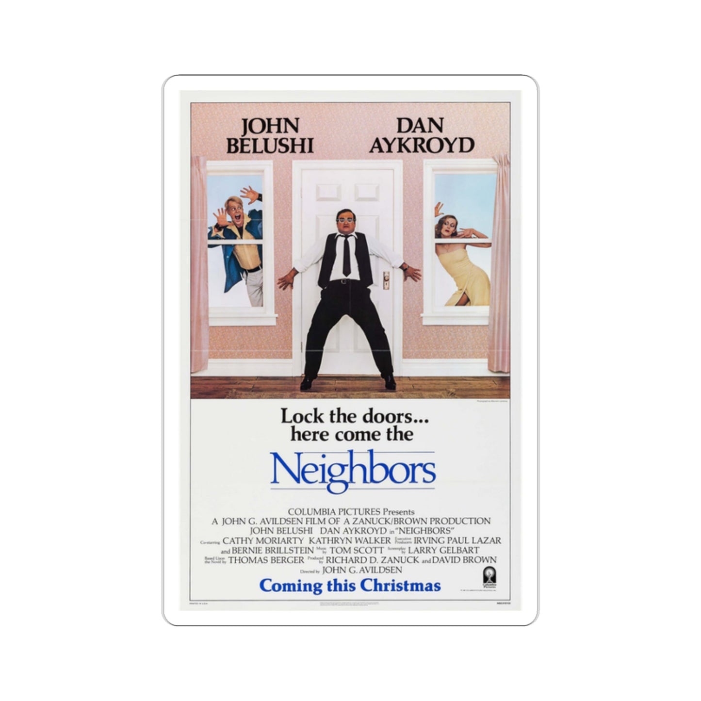 Neighbors 1981 Movie Poster STICKER Vinyl Die-Cut Decal-2 Inch-The Sticker Space