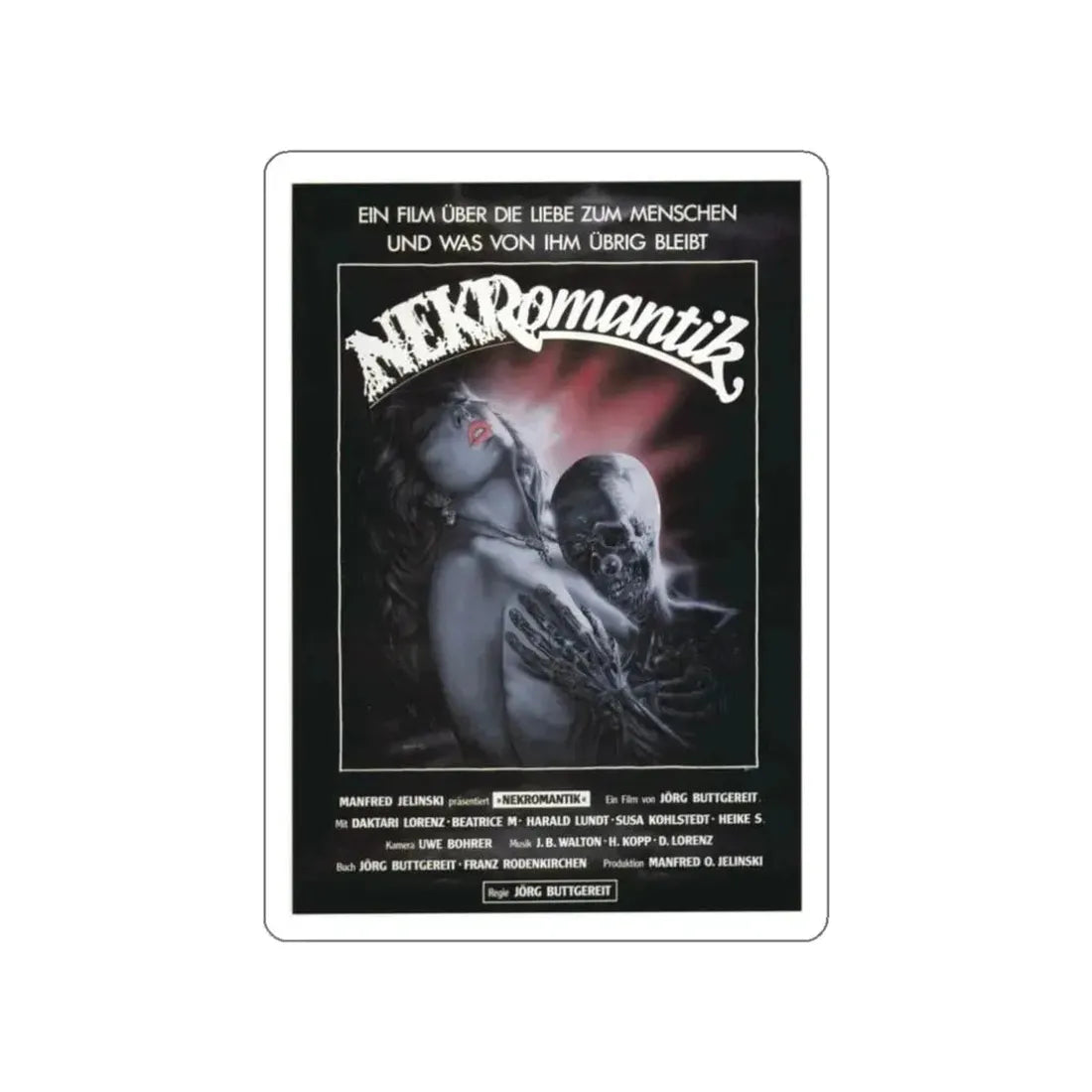 NEKROMANTIK 1988 Movie Poster STICKER Vinyl Die-Cut Decal 3 Inch - The Sticker Space
