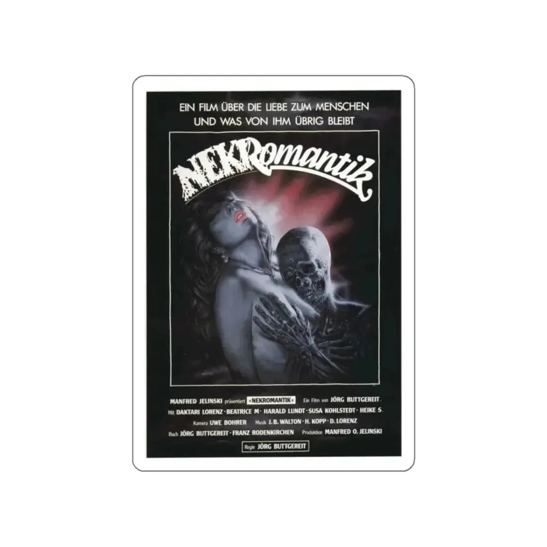 NEKROMANTIK 1988 Movie Poster STICKER Vinyl Die-Cut Decal 6 Inch - The Sticker Space