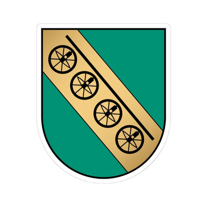 Nemakščiai COA (Lithuania) (Coat of Arms) STICKER Vinyl Kiss-Cut Decal 4 Inch White - The Sticker Space