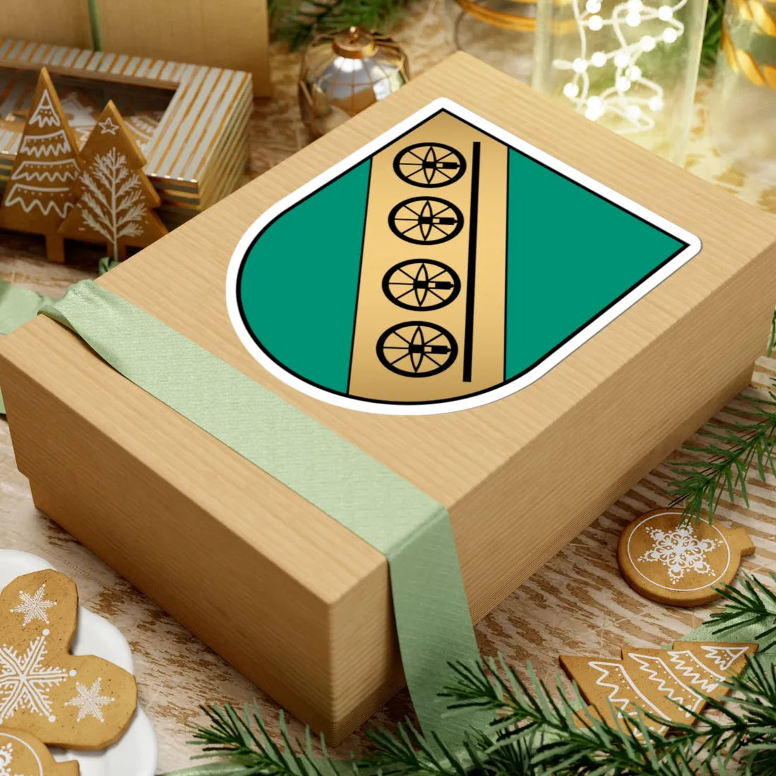 Nemakščiai COA (Lithuania) (Coat of Arms) STICKER Vinyl Kiss-Cut Decal - The Sticker Space