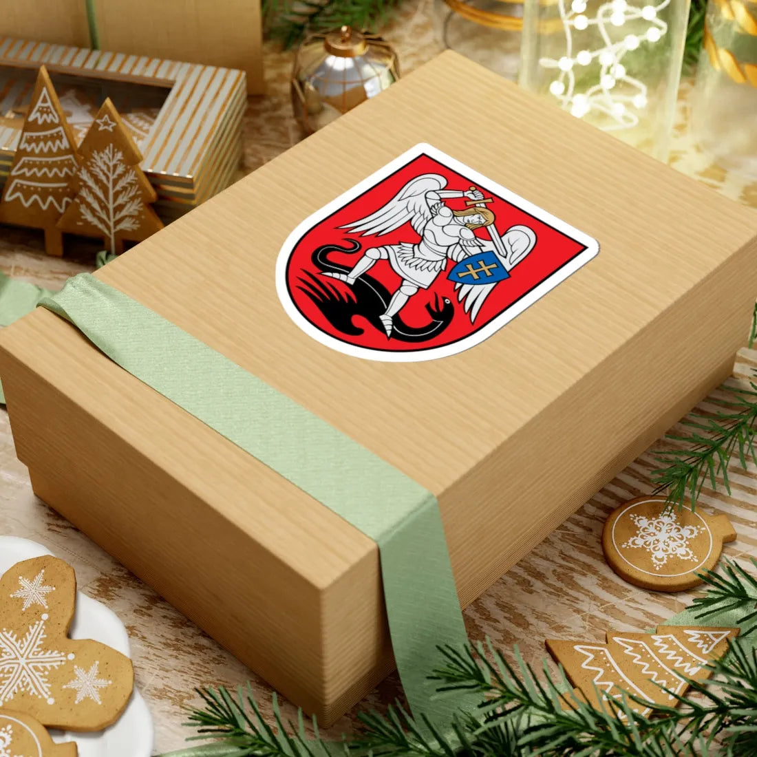 Nemenčinė COA (Lithuania) (Coat of Arms) STICKER Vinyl Kiss-Cut Decal - The Sticker Space