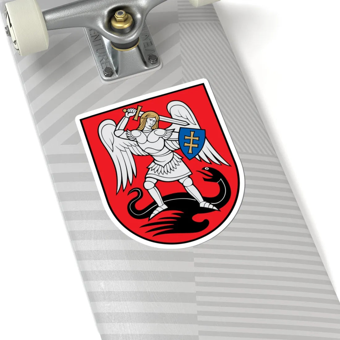 Nemenčinė COA (Lithuania) (Coat of Arms) STICKER Vinyl Kiss-Cut Decal - The Sticker Space