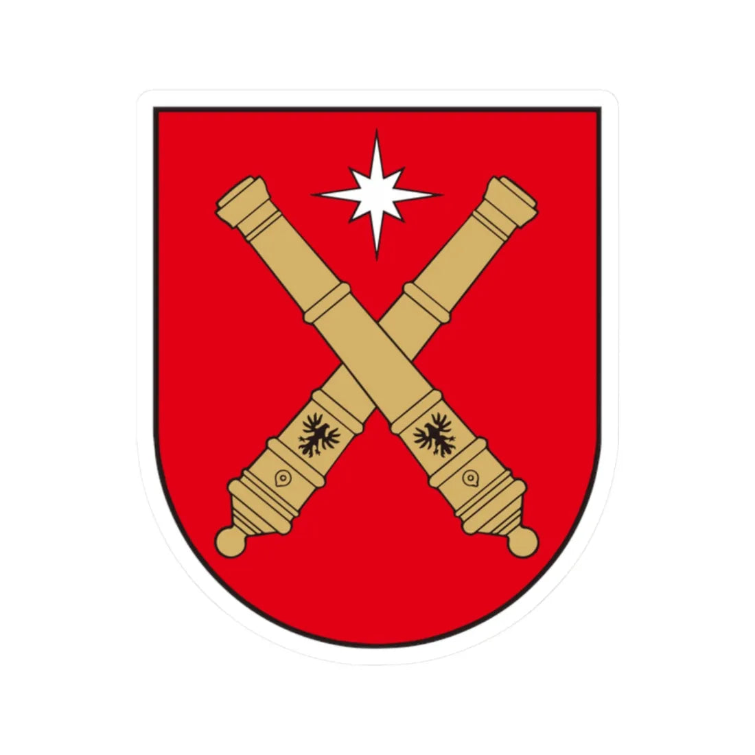 Nemunėlio Radviliškio herbas (Lithuania) (Coat of Arms) STICKER Vinyl Kiss-Cut Decal 2 Inch White - The Sticker Space