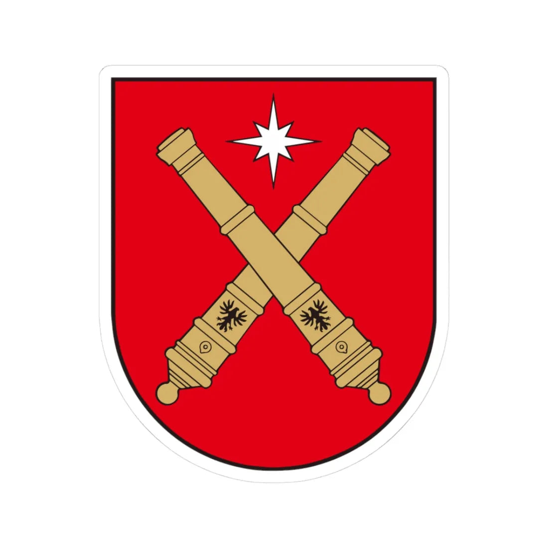 Nemunėlio Radviliškio herbas (Lithuania) (Coat of Arms) STICKER Vinyl Kiss-Cut Decal 3 Inch White - The Sticker Space