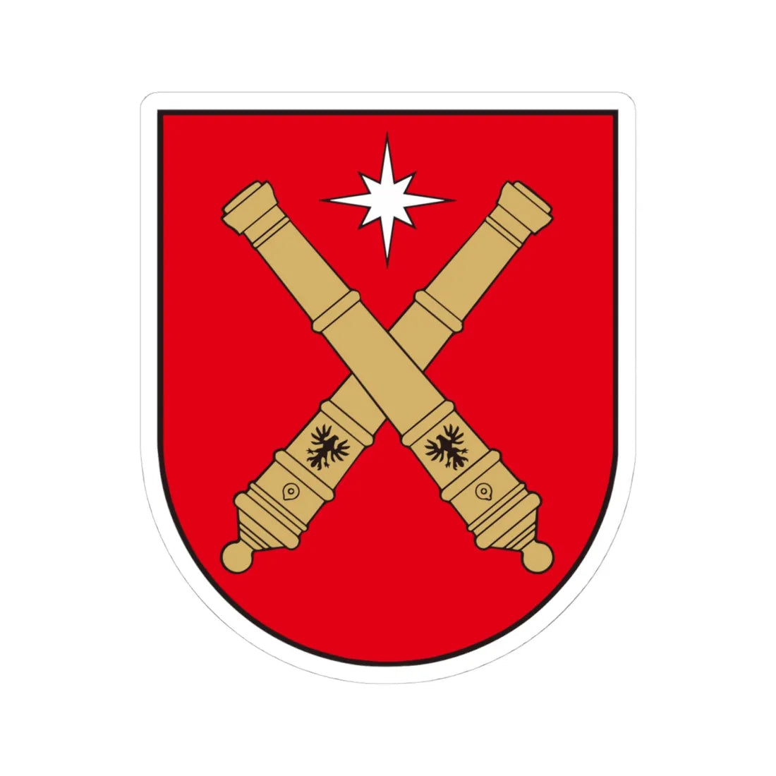 Nemunėlio Radviliškio herbas (Lithuania) (Coat of Arms) STICKER Vinyl Kiss-Cut Decal 4 Inch White - The Sticker Space