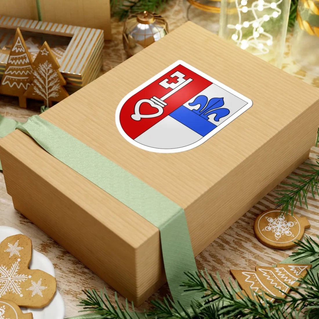 Nenzlingen-coat of arms (Switzerland) (Coat of Arms) STICKER Vinyl Kiss-Cut Decal - The Sticker Space