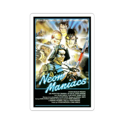 NEON MANIACS 1986 Movie Poster - STICKER Vinyl Kiss-Cut Decal 2 Inch White - The Sticker Space