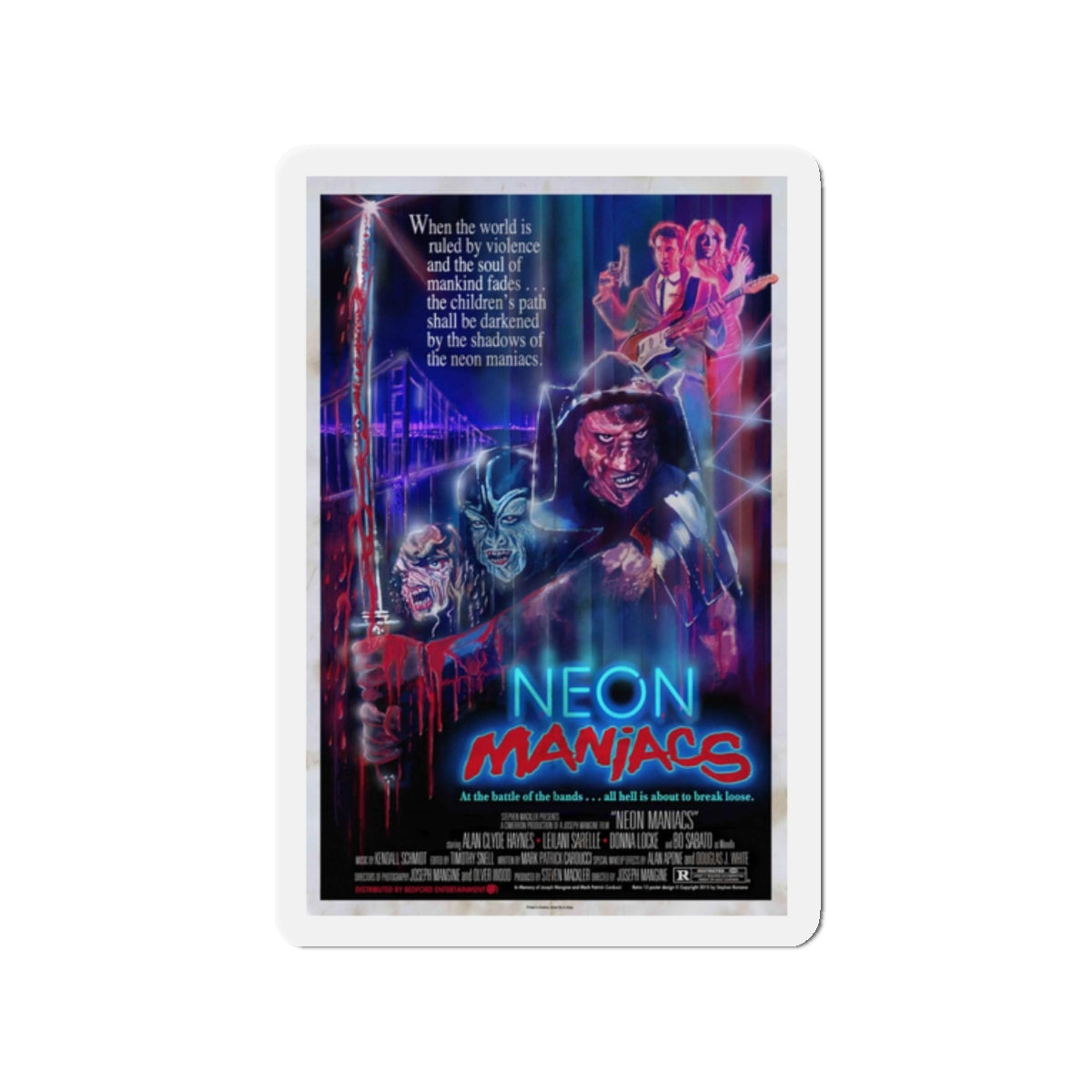 NEON MANIACS (3) 1986 Movie Poster - Refrigerator Magnet-2" x 2"-The Sticker Space