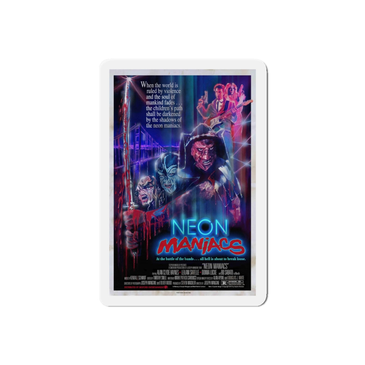 NEON MANIACS (3) 1986 Movie Poster - Refrigerator Magnet-5" x 5"-The Sticker Space