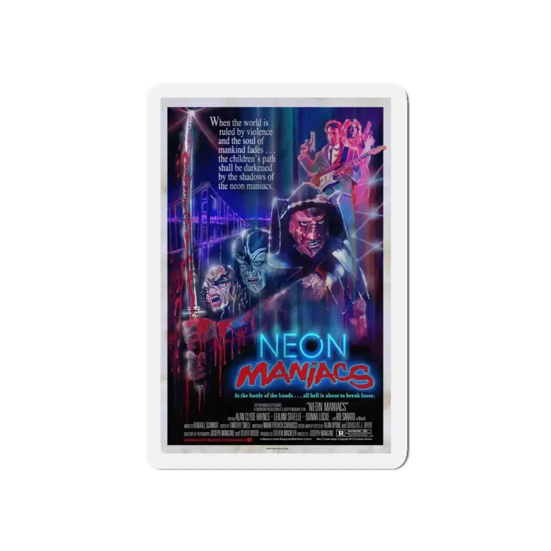 NEON MANIACS (3) 1986 Movie Poster - Refrigerator Magnet - The Sticker Space