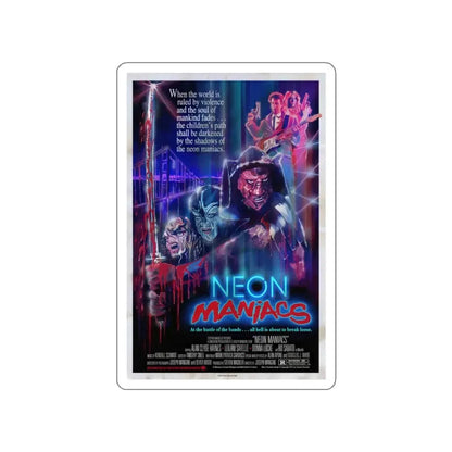 NEON MANIACS (3) 1986 Movie Poster STICKER Vinyl Die-Cut Decal 3 Inch - The Sticker Space