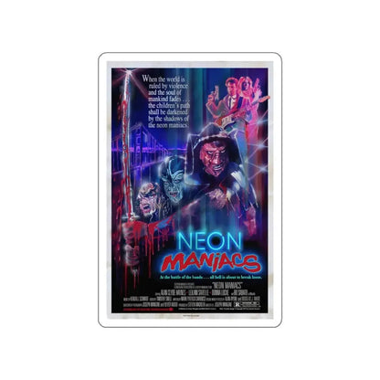 NEON MANIACS (3) 1986 Movie Poster STICKER Vinyl Die-Cut Decal - The Sticker Space