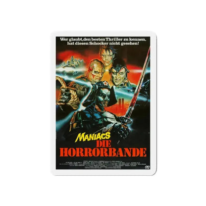 NEON MANIACS (GERMAN) 1986 Movie Poster - Refrigerator Magnet 3 Inch Die-Cut - The Sticker Space