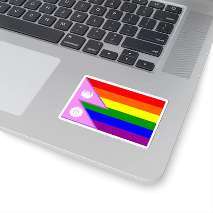 Nepal Bisexual Rainbow Flag 1930-1962 (Nepal) STICKER Vinyl Kiss-Cut Decal - The Sticker Space