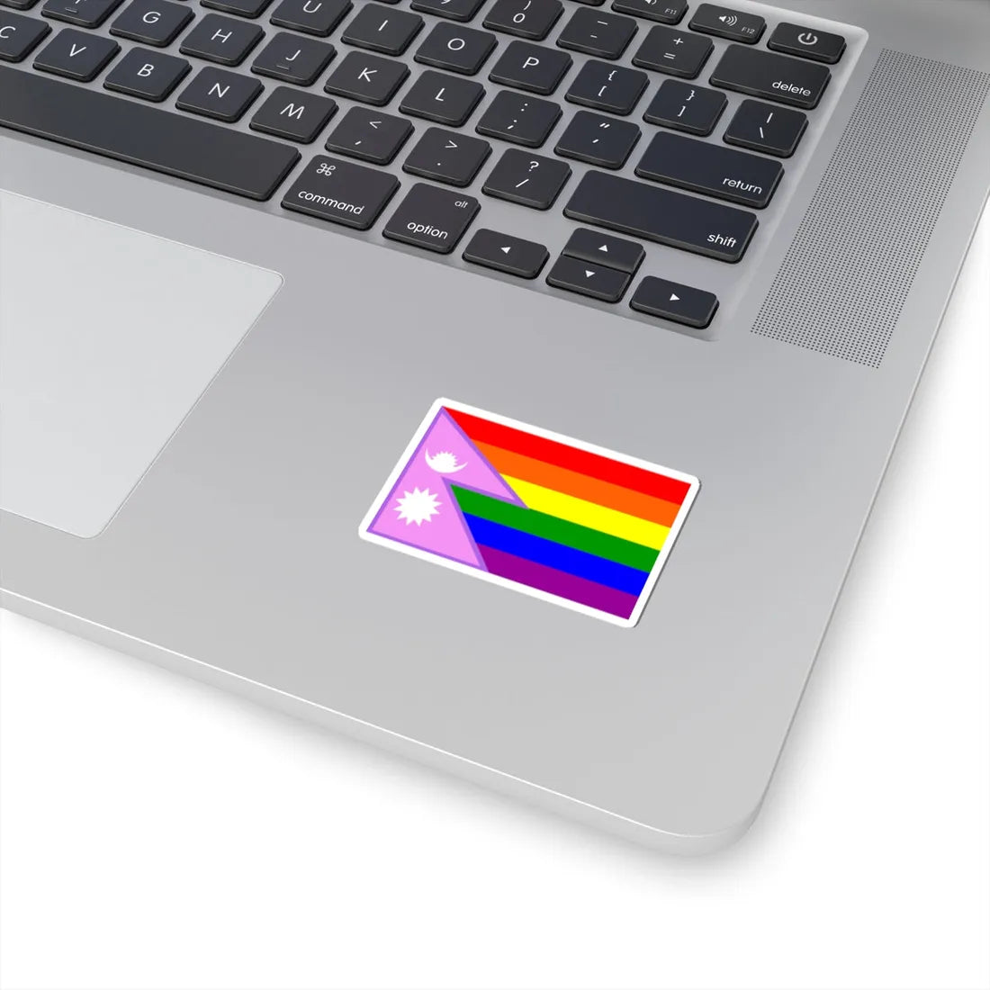 Nepal Bisexual Rainbow Flag (Nepal) STICKER Vinyl Kiss-Cut Decal - The Sticker Space