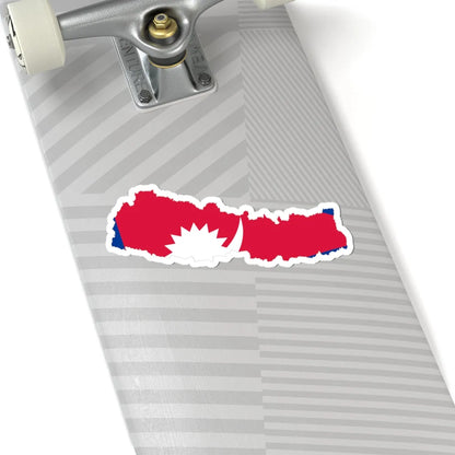 Nepal-Flagmap (Nepal) STICKER Vinyl Kiss-Cut Decal - The Sticker Space