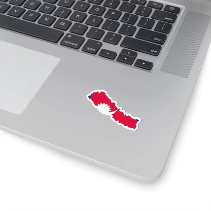 Nepal-Flagmap (Nepal) STICKER Vinyl Kiss-Cut Decal - The Sticker Space