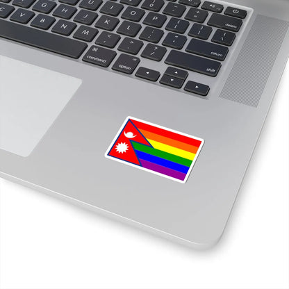 Nepal Rainbow Flag (Nepal) STICKER Vinyl Kiss-Cut Decal - The Sticker Space