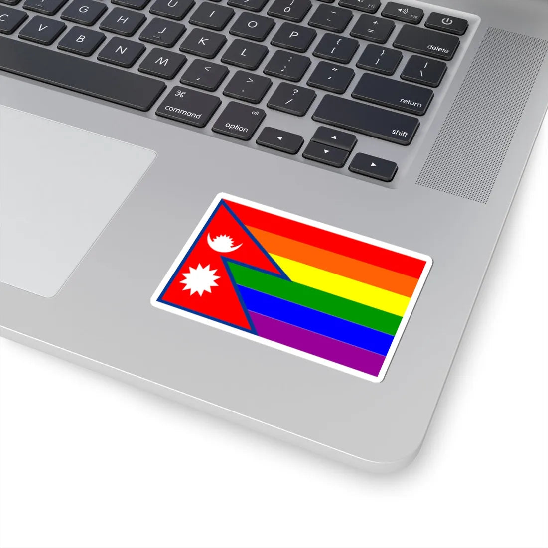 Nepal Rainbow Flag (Nepal) STICKER Vinyl Kiss-Cut Decal - The Sticker Space