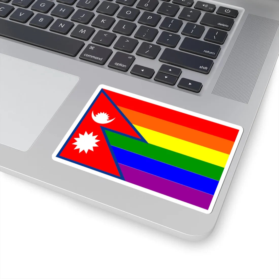 Nepal Rainbow Flag (Nepal) STICKER Vinyl Kiss-Cut Decal - The Sticker Space