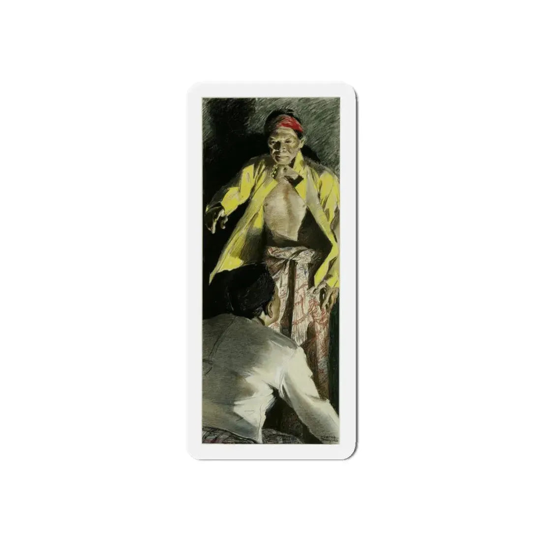 Nepalese Man, c.1944, Magazine Story Illustration, c.1944 (Magazine Illustration) Refrigerator Magnet - The Sticker Space
