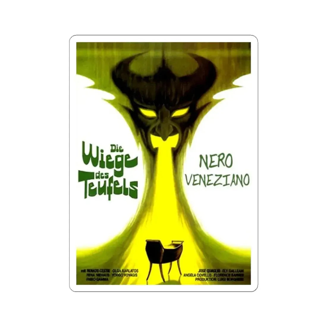 NERO VENEZIANO 1978 Movie Poster - STICKER Vinyl Kiss-Cut Decal 4 Inch White - The Sticker Space