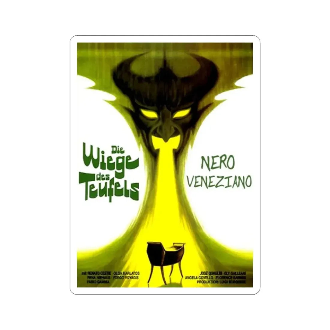 NERO VENEZIANO 1978 Movie Poster - STICKER Vinyl Kiss-Cut Decal 6 Inch White - The Sticker Space