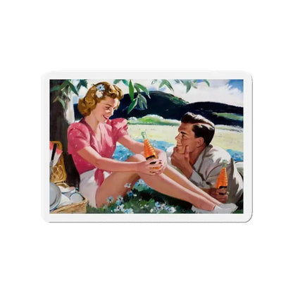 Nesbitt's Orange Soda, ad illustration (Magazine Illustration) Refrigerator Magnet 4 Inch - The Sticker Space