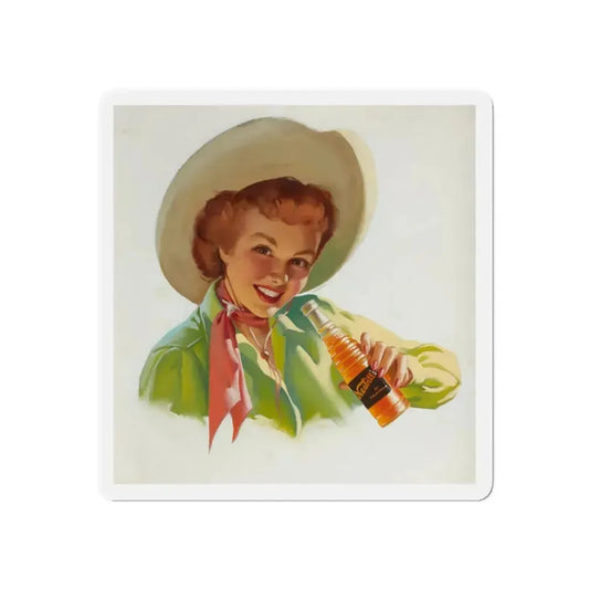 Nesbitt's Soda advertising illustration (Magazine Illustration) Refrigerator Magnet 6 Inch - The Sticker Space