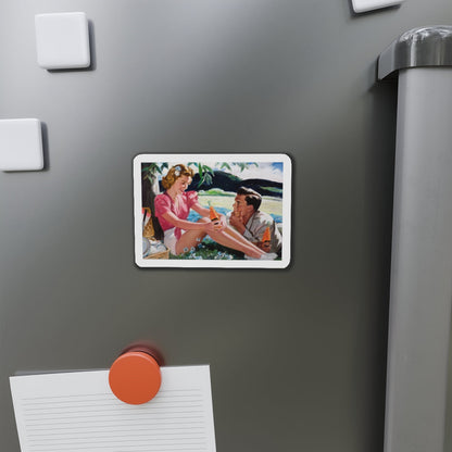 Nesbitt's Orange Soda, ad illustration (Magazine Illustration) Refrigerator Magnet-The Sticker Space